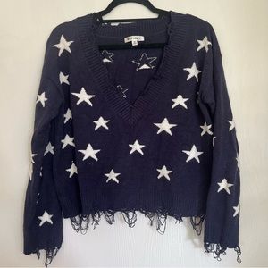 Navy and white stars sweater